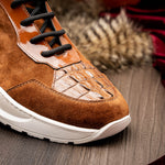 Mauri 8492 Hornback / Suede / Patent Sneakers Camel