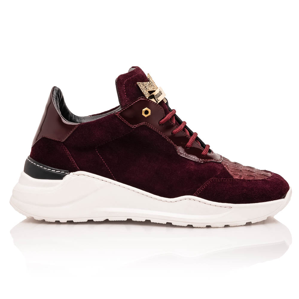 Mauri 8492 Hornback / Suede / Patent Sneakers Ruby Red