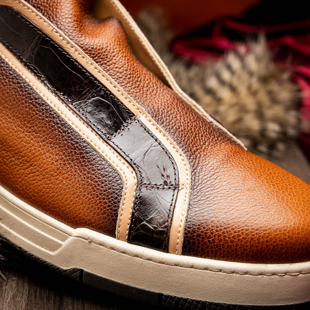 Mauri 8497 Baby Croc / Nappa / Time Sneakers Dune & Sport Rust (Special Order)