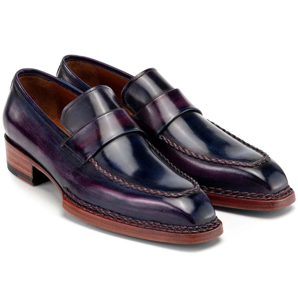 Paul Parkman Norwegian Welted Loafers Purple