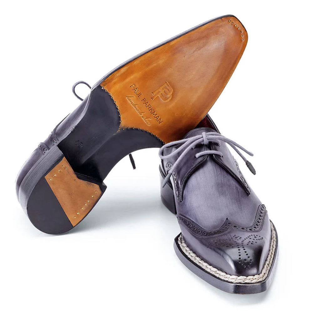 Paul Parkman Norwegian Welted Wingtip Dress Shoes Grey