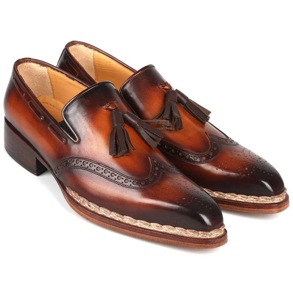 Paul Parkman Norwegian Welt Tassel Loafers Brown