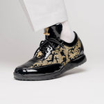 Mauri 8514 Patent / Baby Croc & Didier Fabric Sneakers Black / Gold (Special Order)