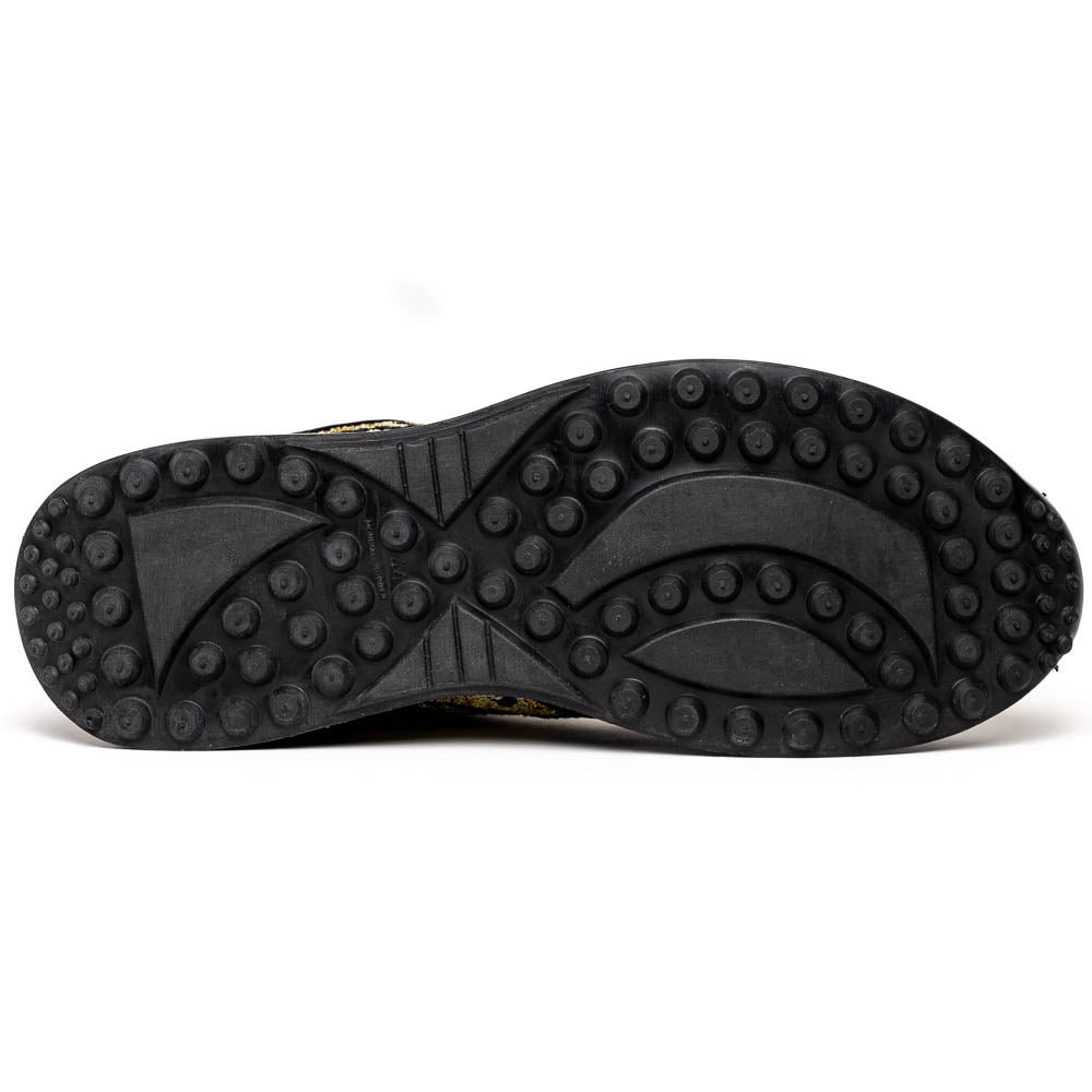 Mauri 8514 Patent / Baby Croc & Didier Fabric Sneakers Black / Gold (Special Order)