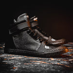 Mauri 8529 Pebble Grain & Crocodile Sneakers