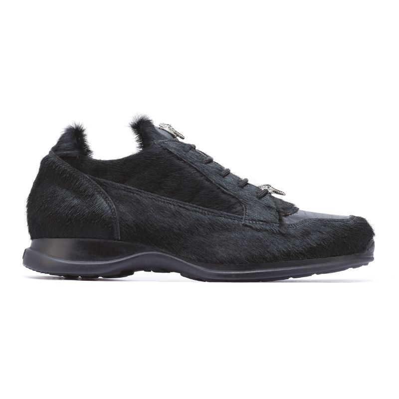 Mauri 8594 Mustang Pony & Crocodile Sneakers Black (Special Order)