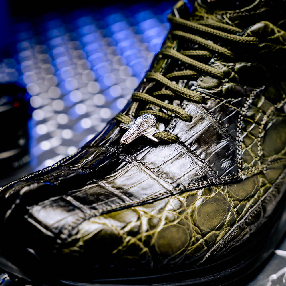 Mauri 8596/3 Hazard Hornback/ Alligator Sneakers Money Green