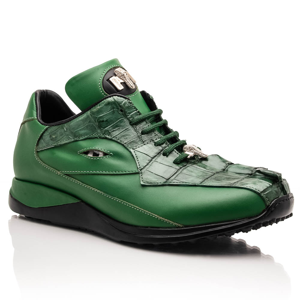 ボクシング MAURI ITALIAN SHOES 12-45 size LEATHER Mauri 8596/4 Hornback / Nappa Sneakers Hunter Green