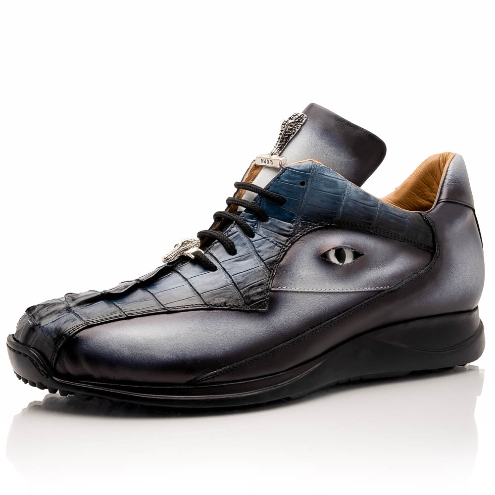 Mauri 8596/4 Hornback / Nappa Sneakers Acre Raindrops & Caribbean Blue Dirty Black