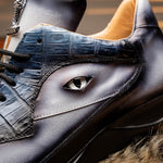 Mauri 8596/4 Hornback / Nappa Sneakers Acre Raindrops & Caribbean Blue Dirty Black (Special Order)