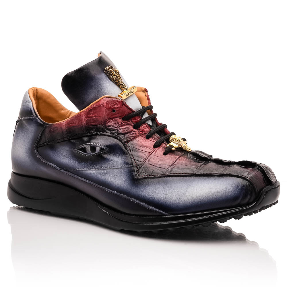 Mauri 8596/4 Hornback / Nappa Sneakers Acre Raindrops & Ruby Red Dirty Black