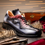 Mauri 8596/4 Hornback / Nappa Sneakers Acre Raindrops & Ruby Red Dirty Black (Special Order)
