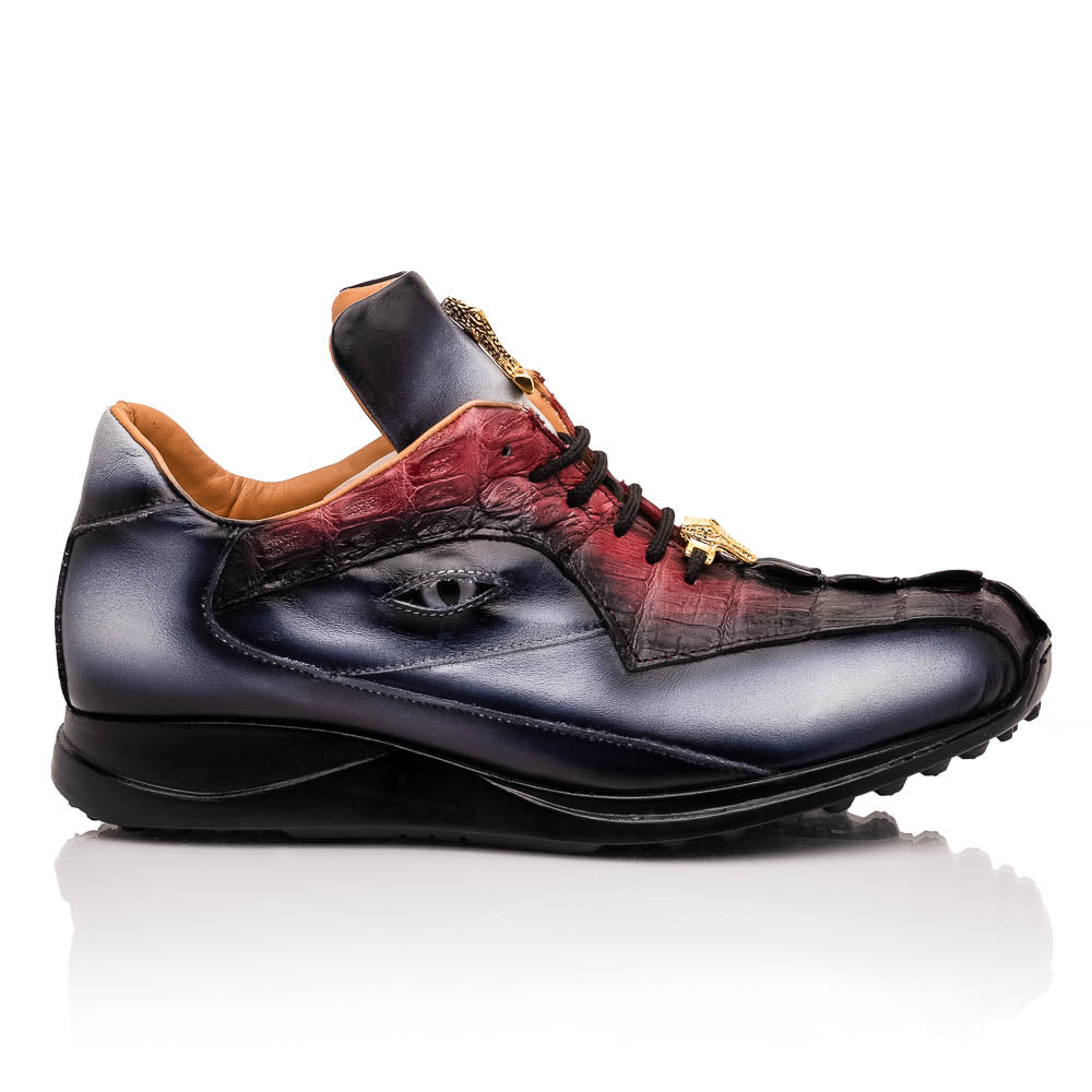 Mauri 8596/4 Hornback / Nappa Sneakers Acre Raindrops & Ruby Red Dirty Black (Special Order)