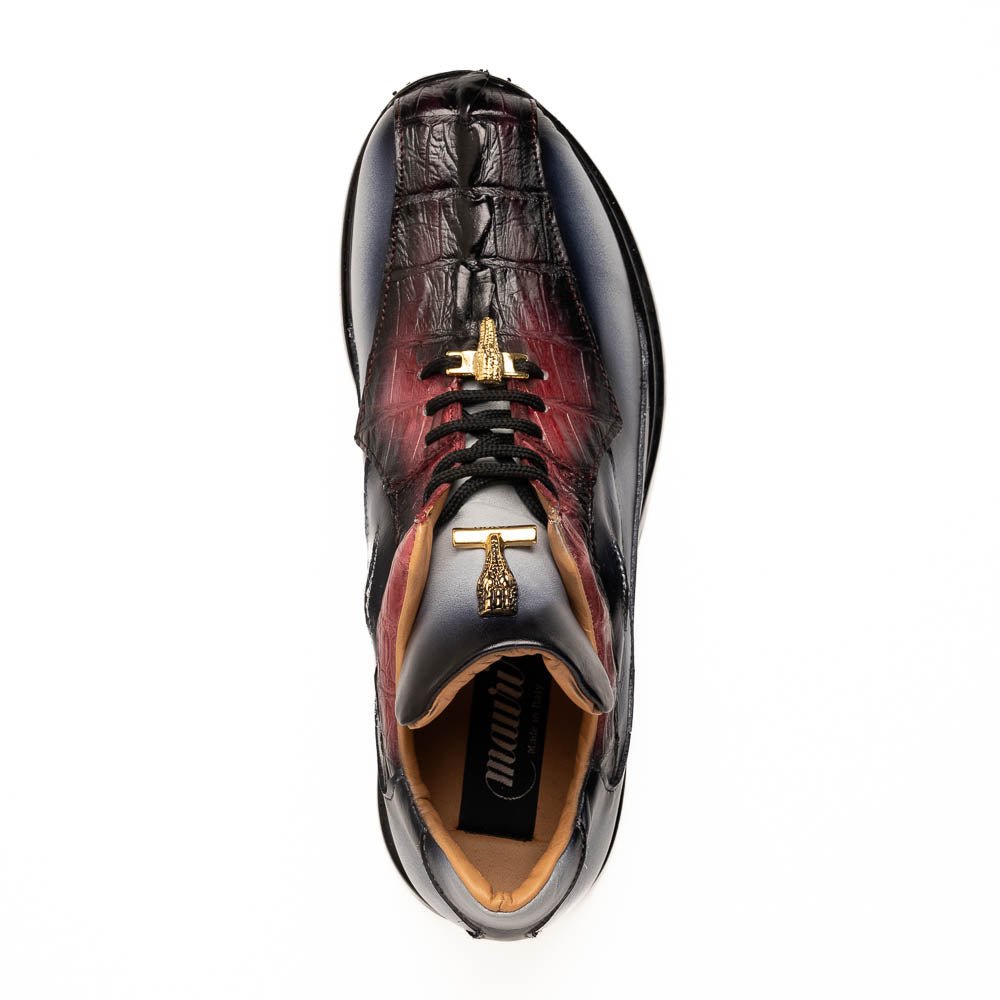 Mauri 8596/4 Hornback / Nappa Sneakers Acre Raindrops & Ruby Red Dirty Black (Special Order)