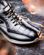 Mauri 8596/4 Hazard Hornback & Nappa Sneaker White / Dirty Black