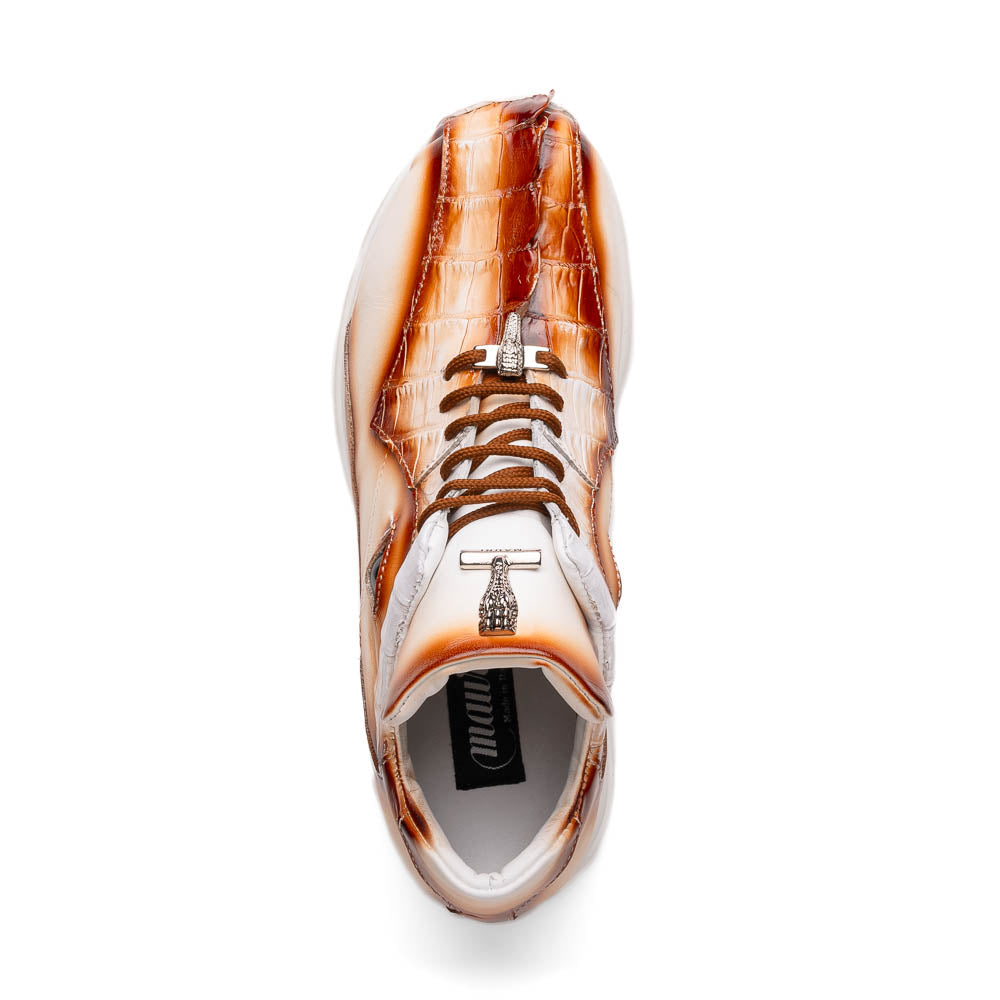 Mauri 8596/4 Hazard Hornback & Nappa Sneaker White / Dirty Cognac