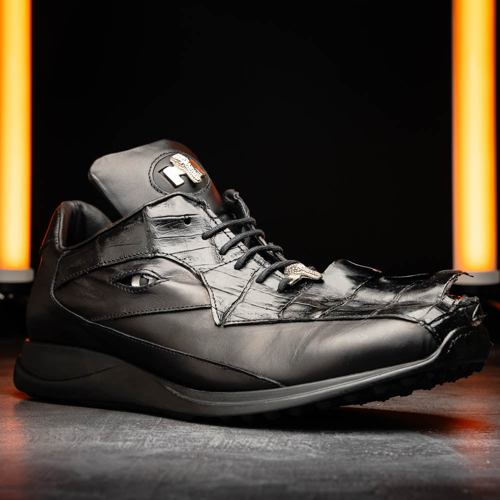 Mauri 8596/4 Hornback / Nappa Sneakers Black | MensDesignerShoe.com