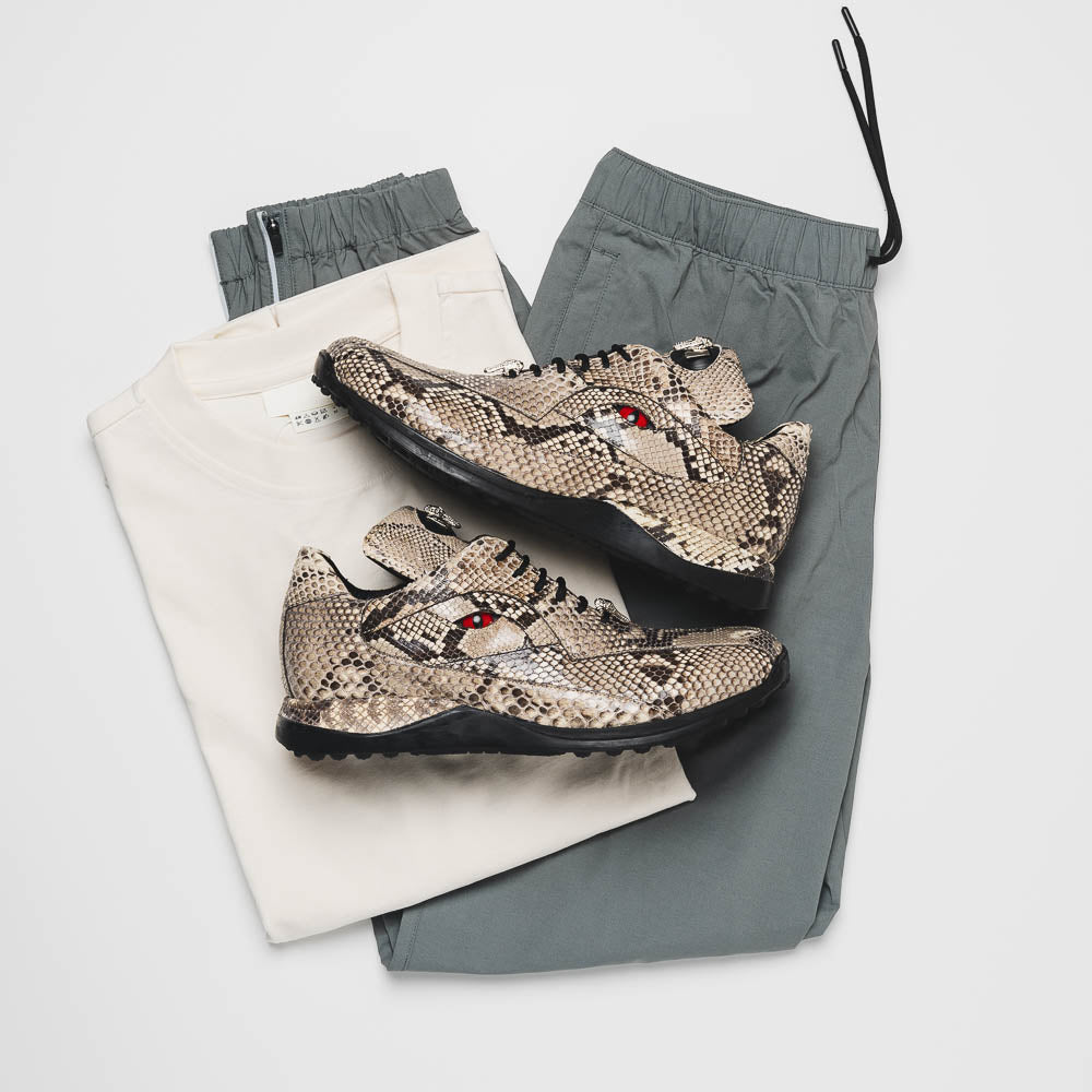 Mauri Snake Eyes 8596 Python Sneakers Natural