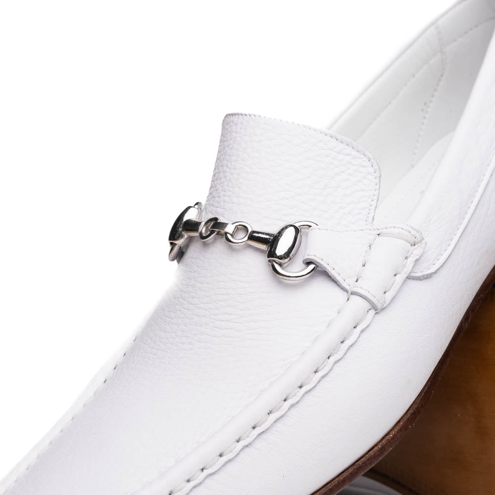Calzoleria Toscana 8616 Buffalo Bit Loafer White