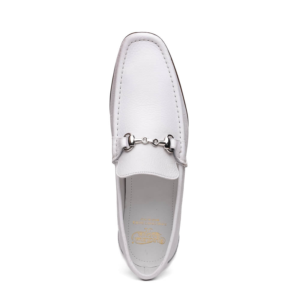 Calzoleria Toscana 8616 Buffalo Bit Loafer White