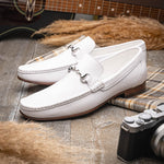 Calzoleria Toscana 8616 Buffalo Bit Loafer White