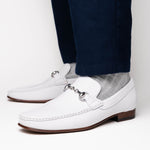 Calzoleria Toscana 8616 Buffalo Bit Loafer White