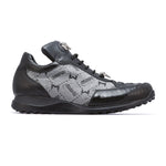 Mauri 8741-2 Ostrich & Hornback Sneakers Black