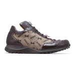 Mauri 8741-2 Ostrich & Hornback Sneakers Brown (Special Order)