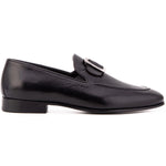 Vinci Leather The Astoria Buffalo Buckle Loafer Black