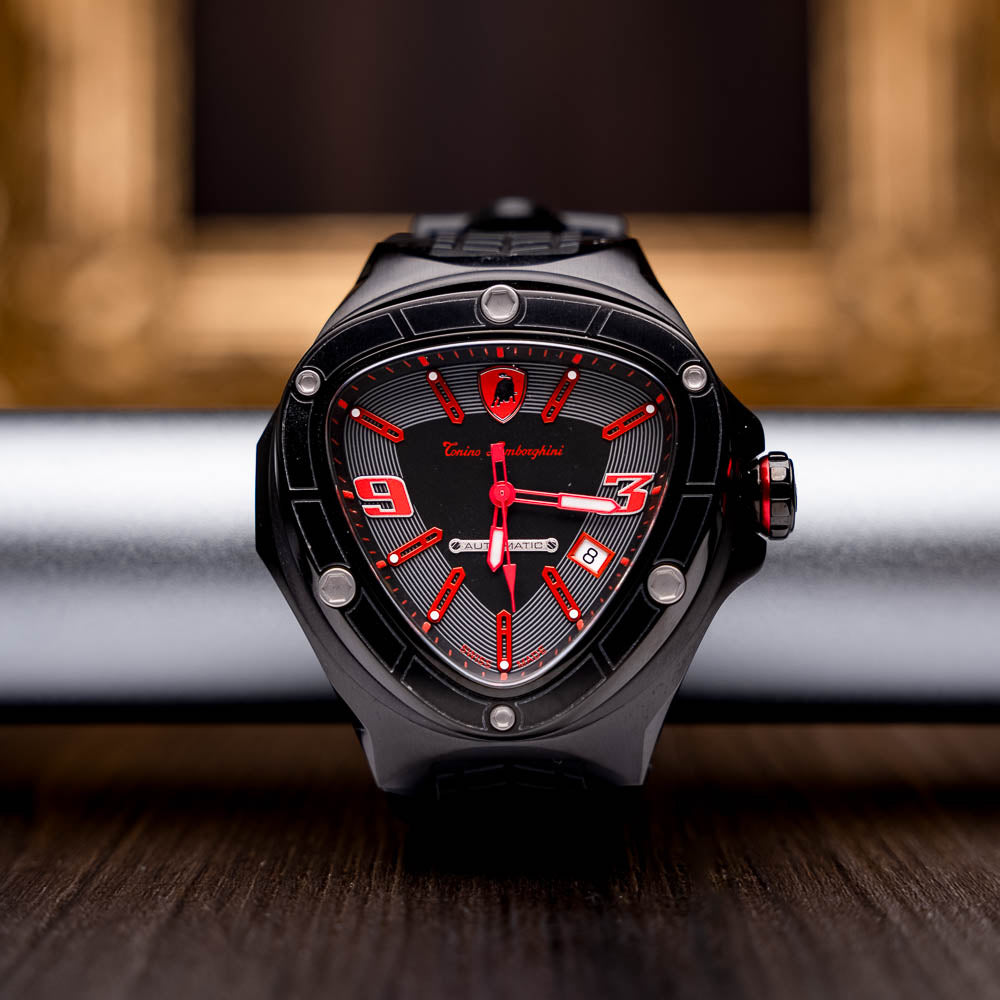 Tonino Lamborghini Spyder 8853SP Stainless Steel Chronographic Sport Watch Black (Limited Edition)