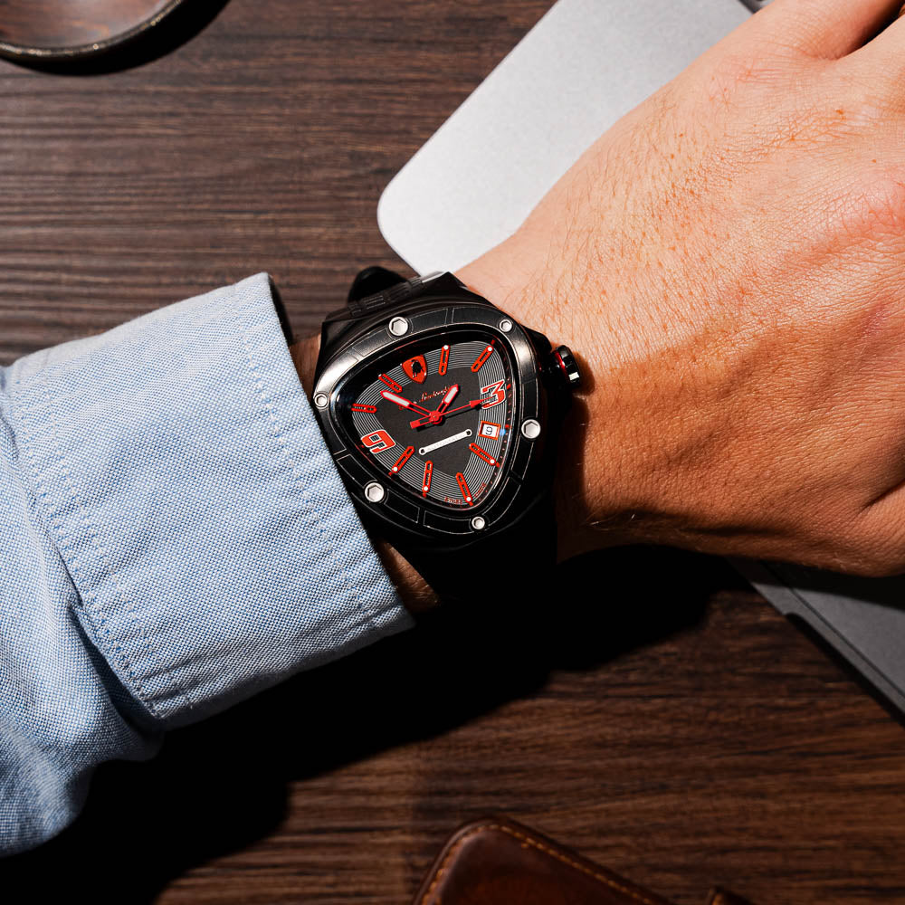 Tonino Lamborghini Spyder 8853SP Stainless Steel Chronographic Sport Watch Black (Limited Edition)