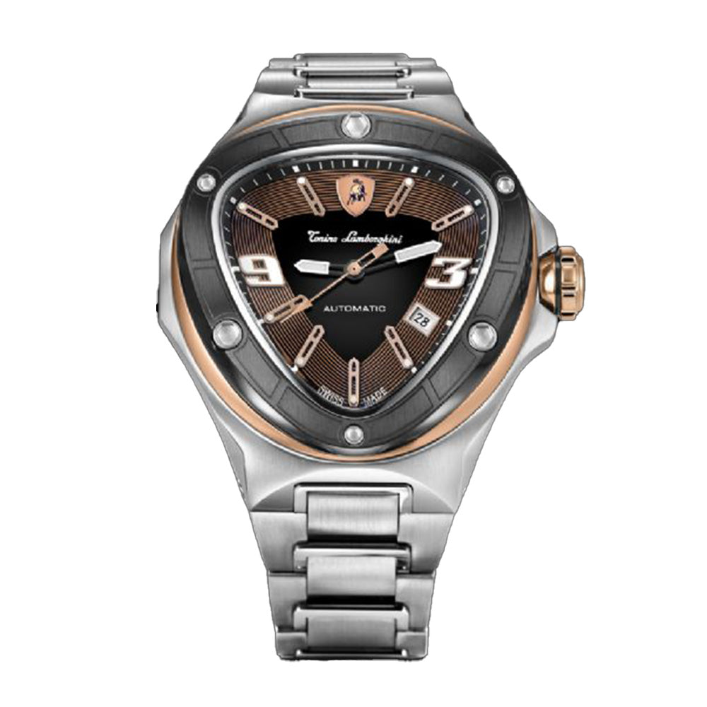 Tonino Lamborghini Spyder 8855 Chronographic Watch Black / Brown / Rose Gold