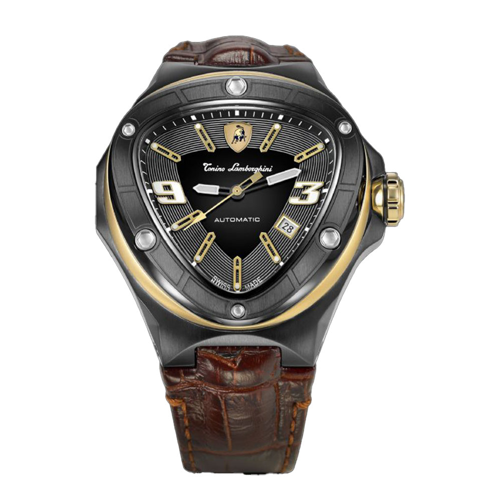 Tonino Lamborghini Spyder 8857 Chronographic Watch Black / Gold / Brown