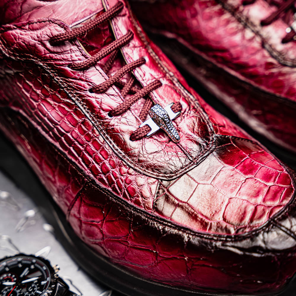 Mauri 8900/2 Alligator Sneakers Dirty Taste of Berry / Ruby Red
