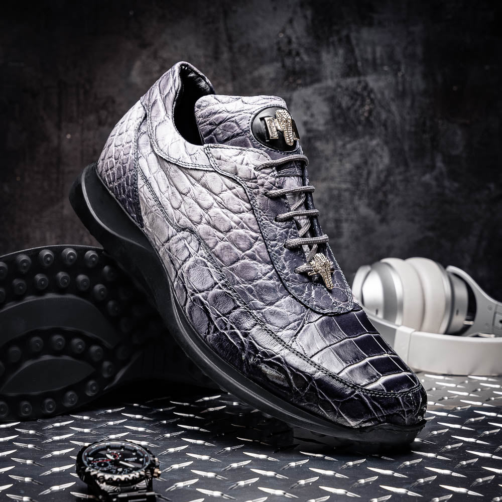 Mauri 8900/2 Alligator Sneakers Multi Grey | MensDesignerShoe.com