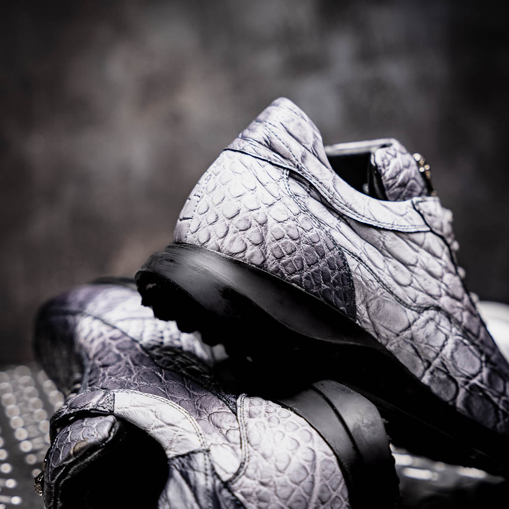 Mauri 8900/2 Alligator Sneakers Multi Grey | MensDesignerShoe.com