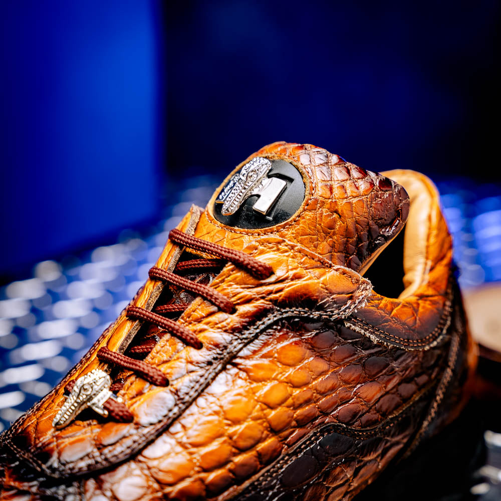 Mauri 8900/2 Alligator/ Nappa Sneakers Toffee/ Dirty Black