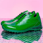 Mauri 8900/2 Baby Crocodile / Embossed Patent Sneakers Leaf Green