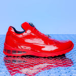 Mauri 8900/2 Baby Crocodile / Embossed Patent Sneakers Red