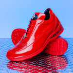 Mauri 8900/2 Baby Crocodile / Embossed Patent Sneakers Red
