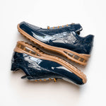 Mauri Bubble Patent Leather Embossed Baby Croc Sneakers Wonder Blue