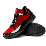 Mauri Bubble 8900/8 Patent Croc & Velvet Sneakers Black / Red