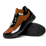 Mauri Bubble 8900/8 Patent Croc & Velvet Sneakers Black / Mustard / Camel (SPECIAL)