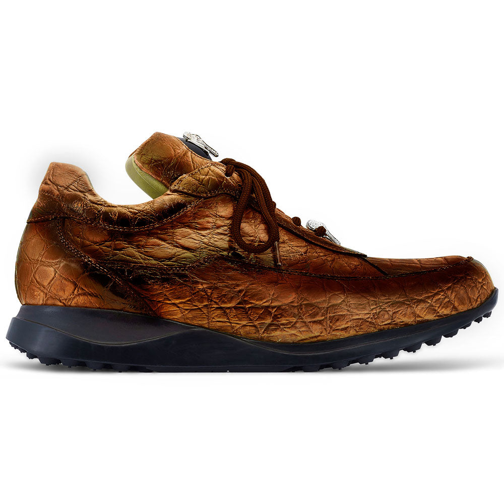Mauri 8900/2 Alligator Sneakers Cognac Dirty Gold