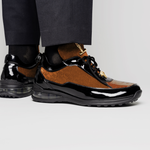 Mauri Bubble 8900/8 Patent Croc & Velvet Sneakers Black / Mustard / Camel (SPECIAL)