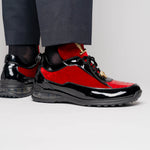 Mauri Bubble 8900/8 Patent Croc & Velvet Sneakers Black / Red