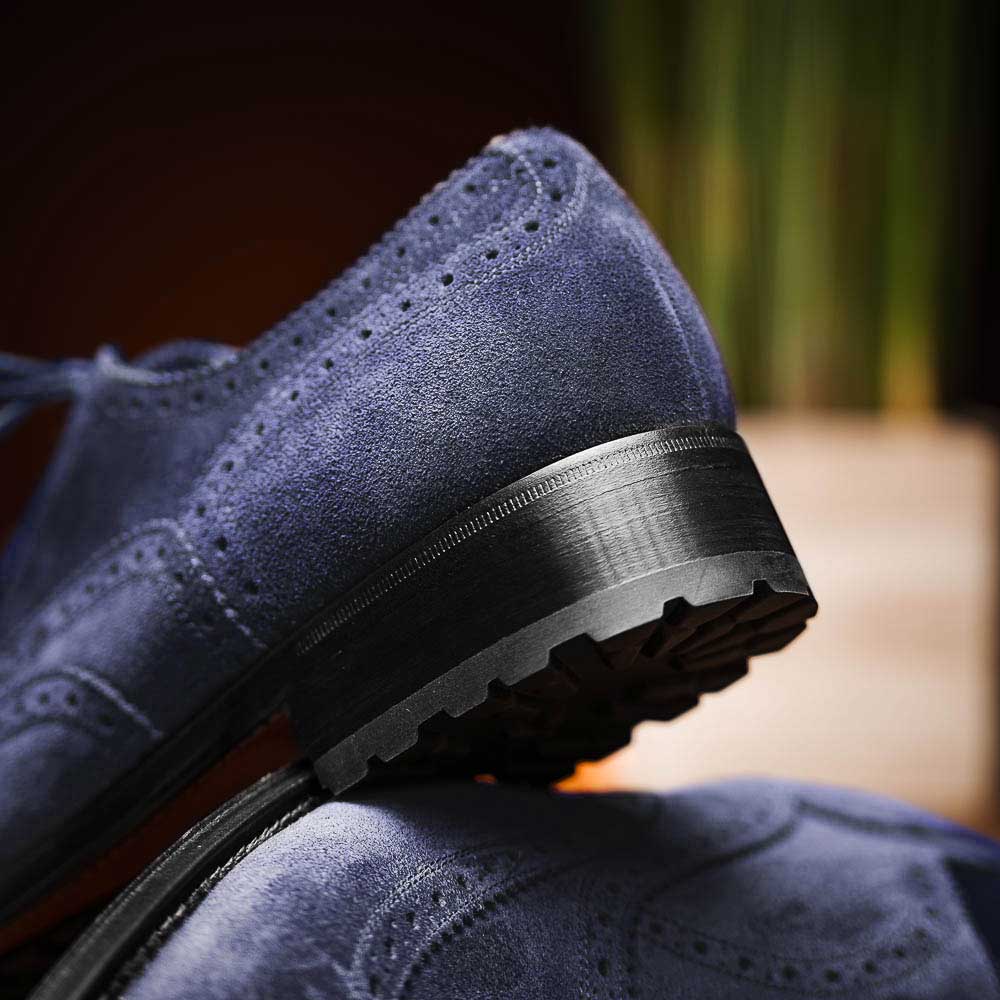 Caporicci 921 Suede Wingtip Oxfords Blue