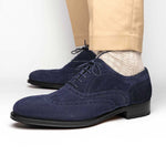 Caporicci 921 Suede Wingtip Oxfords Blue