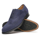 Caporicci 921 Suede Wingtip Oxfords Blue