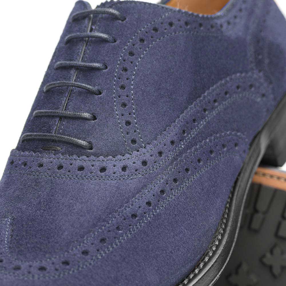 Caporicci 921 Suede Wingtip Oxfords Blue